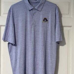 Southern Tide East Carolina Polo Shirt Striped Light Purple Size XXL